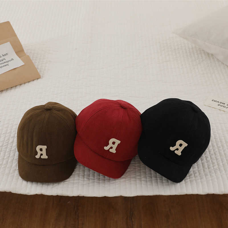 Hat Korean Letter Baby Baseball Solid Color Embroidered Toddler Duck Tongue Cap Summer Adjustable Kids Sun Visor Hats M260613