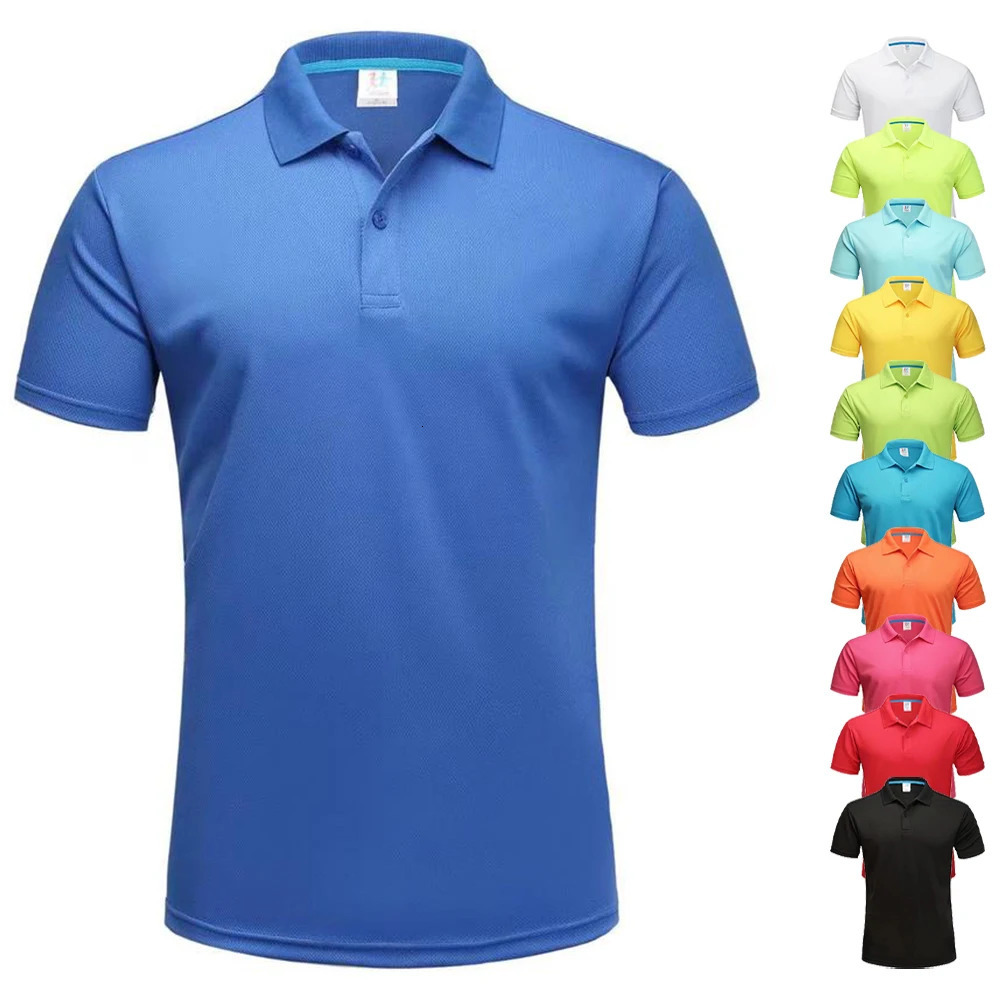 Blank Dry Fit Golf Shirts Men Breathable Polyester Quick Polo T Shirt Unisex Sport Collar Tshirt Playeras Polos Pour Hommes 260613