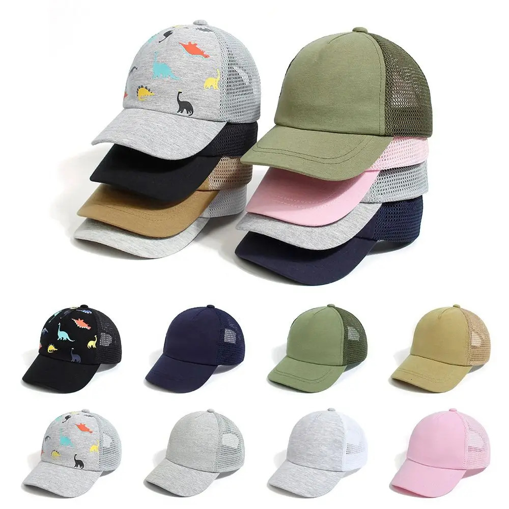 1PC Toddler Baseball Hat Printed Cute Dinosaur Kids Sun Cap Baby Boys Girls Adjustable Casual Quick Drying Hat Age 0-5Y 260612