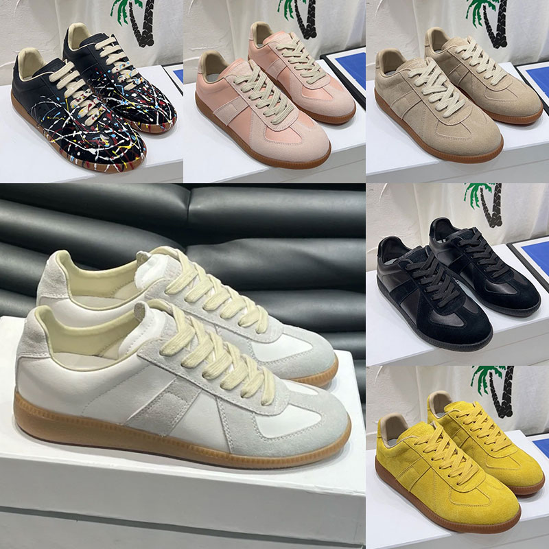 With Box MM6 Designer Shoes German Army Trainer Gats Low Black Gum Gat Sneakers White Grey painter Nude Shoes Men Women Casual Shoe Mens Womens Trai