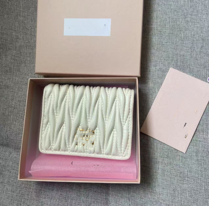 2026 new fashion Card Holders caviar woman mini wallet Designer pure color genuine leather Pebble texture luxury Black wallet 002