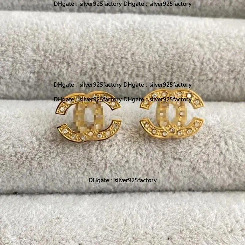 Luxury Stud Designer Earrings Titanium Steel Simple Letter Fashion Earring With CZ Stones Trendy Jewelry Christmas gift birthday gifts
