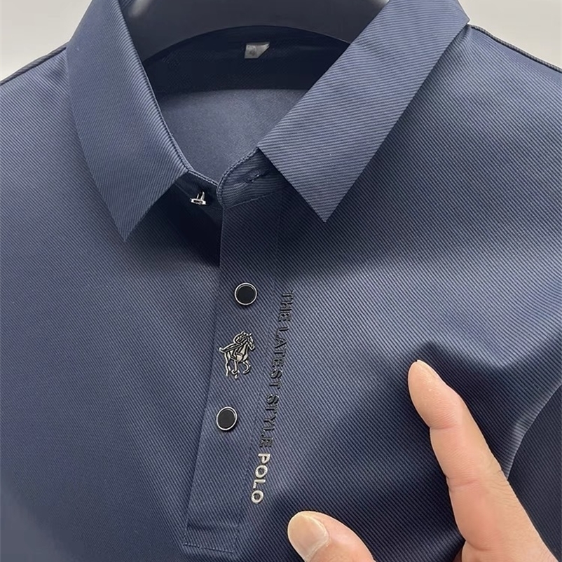 y High end Mens Short sleeve High quality Ice Silk Comfortable Golf Top ner Polo Shirt Summer CasualTshirt 260604CJ