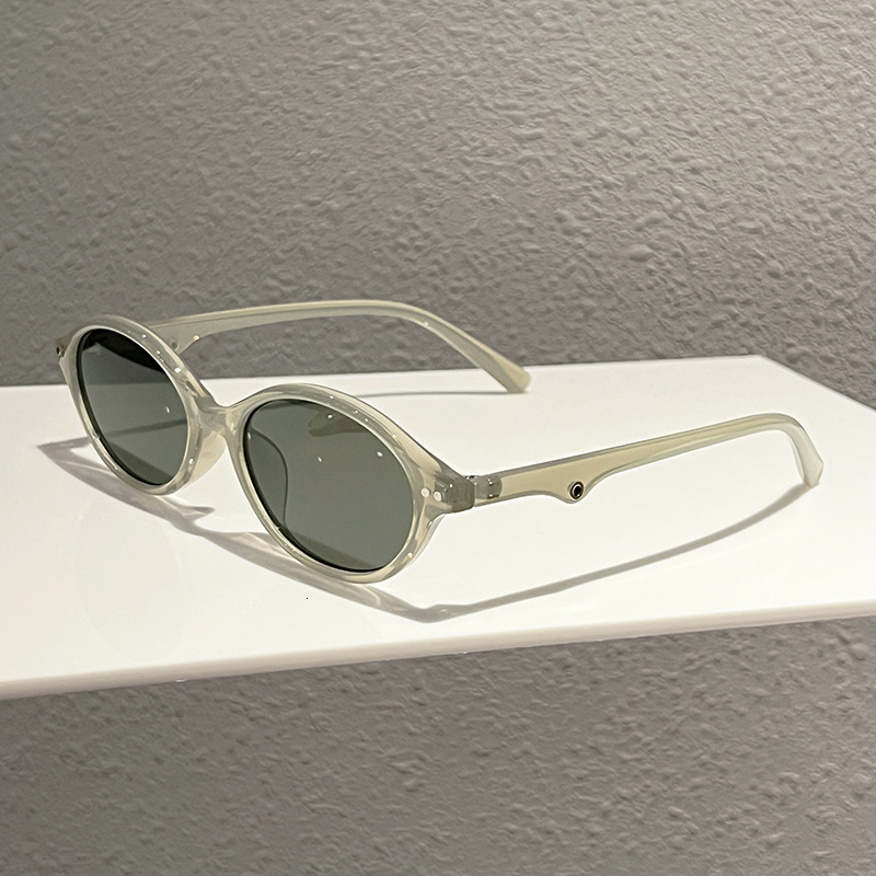 High quality sun protection retro street style glasses, new small frame oval sunglasses, high-end European and American personalized fashion sunglas