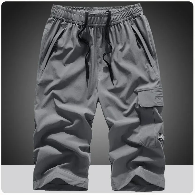 Mens Summer Quick Dry 3/4 Pants Lightweight Shorts Hiking Fishing Travel Casual Cargo Shorts Pants Men Gym Shorts 7XL 8XL 260609