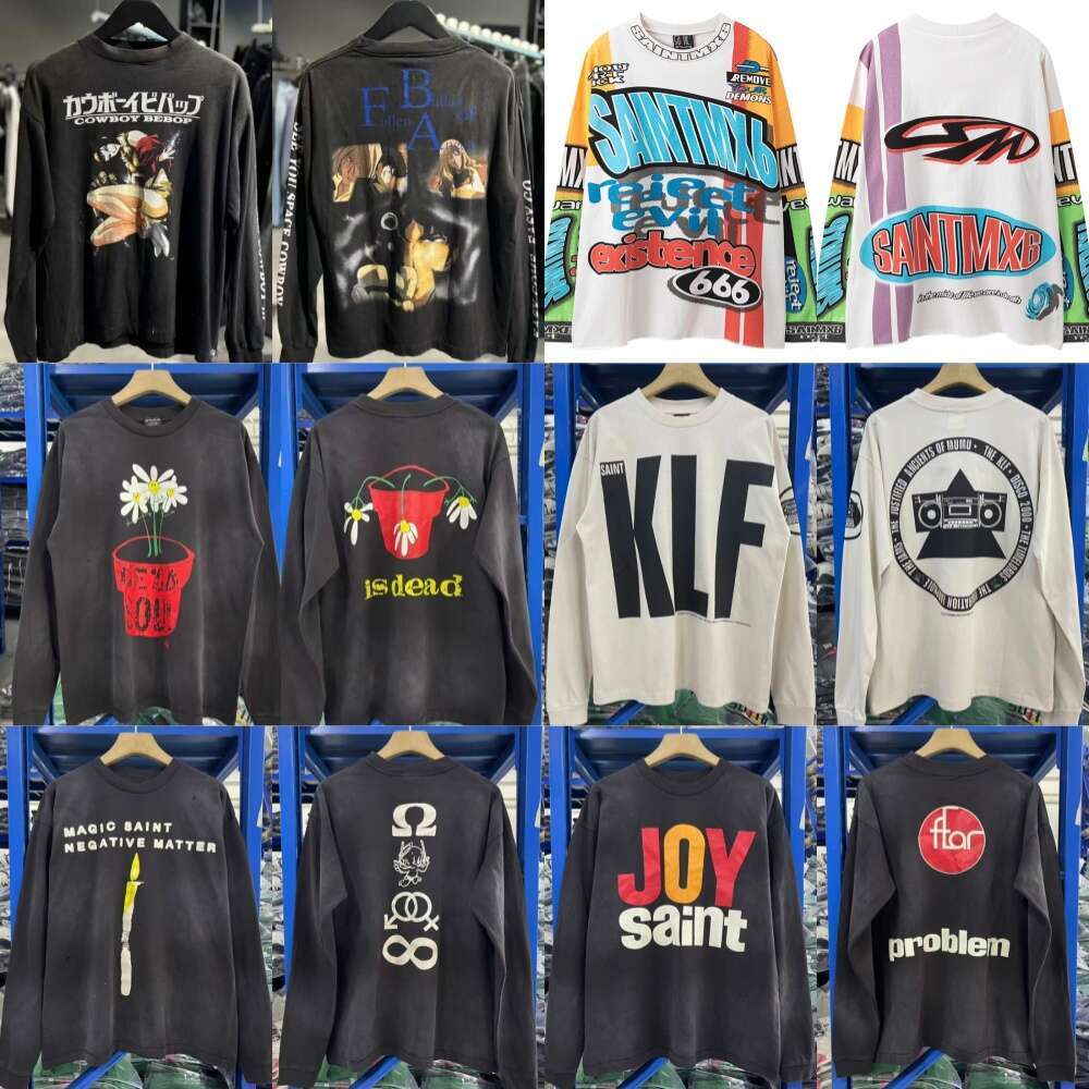 Saint Michael pullover mens hoodie women designer hoody graphic hoodie fashion tech fleece high quality washed distressed sweatshirt retro brand-image-970412324
