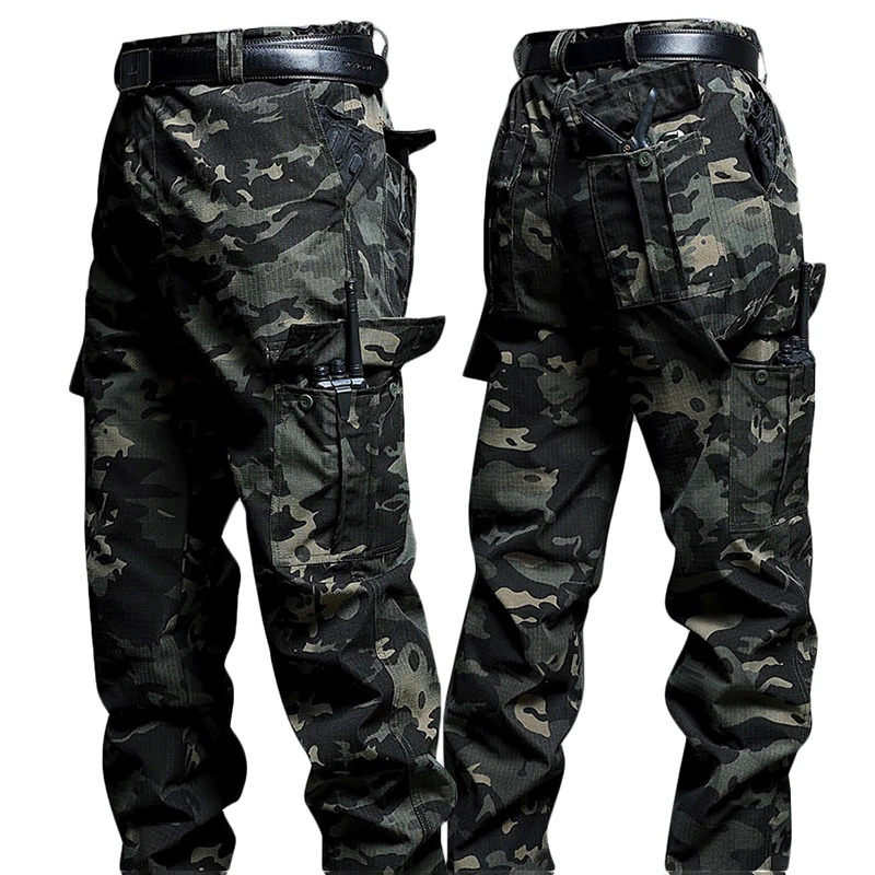 Wear-Resistant Cargo Pants Men Casual Work Stretch Trousers Breathable Multi-Pocket Outdoor Waterproof Training Hiking Pant Male 260612