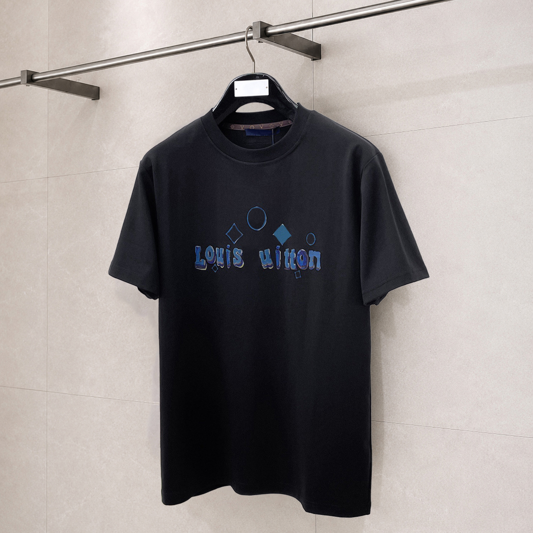 high quality designer t shirt, casual street printed letter polo shirt, mens tshirt, 100% cotton, summer round neck loose top
