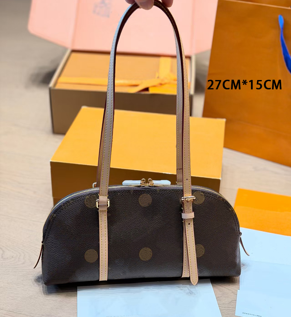 2026 new underarm bag Squire East West Handbag 2026 Spring Summer Letter flower printing Shoulder bag