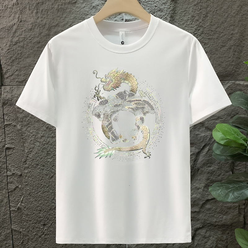 2026 Designer Luxury Collection 2025 New Men's Round-neck Short-sleeved Trendy Printed Casual Breathable Short-sleeved T-shirt