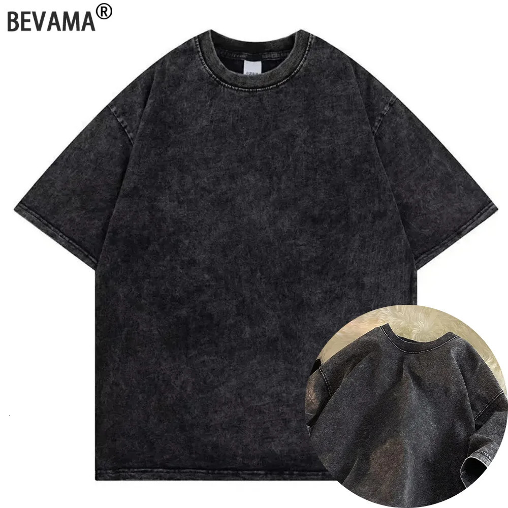 American Style Retro Washed T Shirt Men Women Summer Street Trendy Tee Shirts Loose Casual Hip Hop Y2k Short Sleeve Black Tops 260609