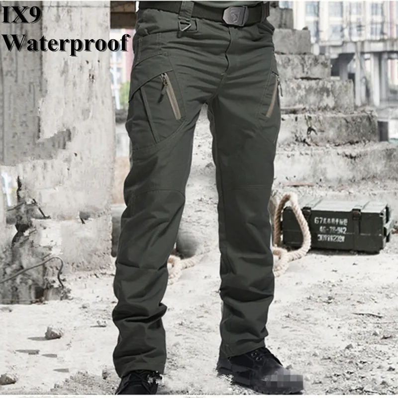 IX9 City Military Tactical Pants Men SWAT Combat Army Pants Casual Men Hikling Pants Outdoor Camping Cargo Waterproof Pants 260612