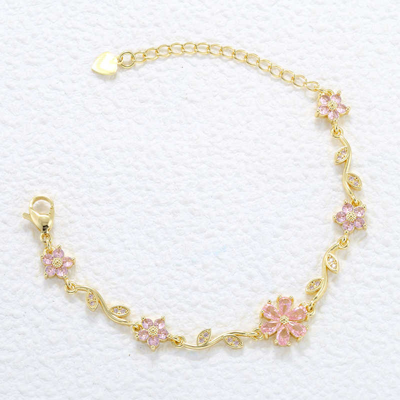 French Purple/Pink Tulip Adjustable Sweet Romance Womens Minimalist Vintage Gold plated Brass Jewelry Gift VL715 M260613