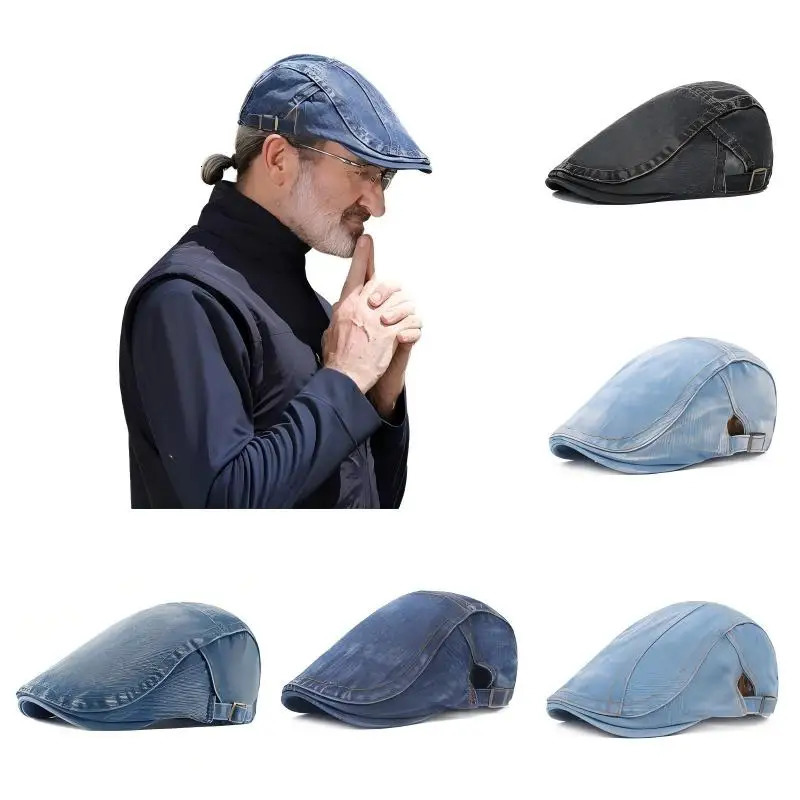Japanese-Style Denim sboy Cap for Men Fashion Retro Hat Versatile Korean-Style Beret Casual sboy Cap for Women Trendy260610