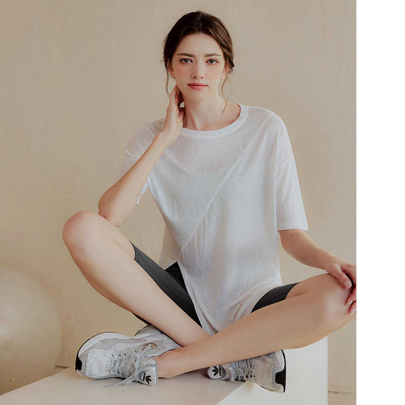 New Yoga Wear Fitness Cover-up Women Summer Thin Breathable Quick-drying Running Training Sports Shorts Short-sleeved Set L260612