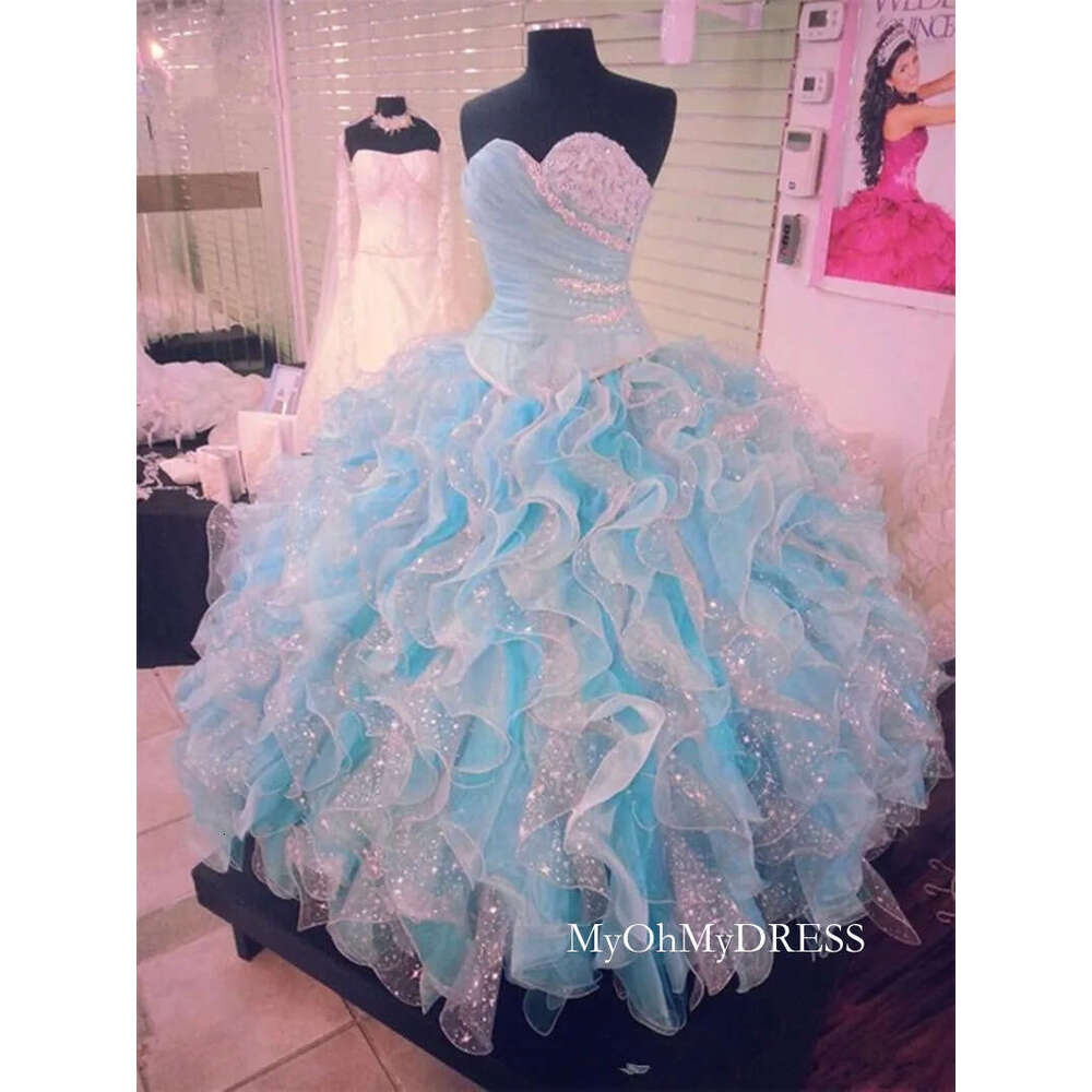 2018 Sexy Sweetheart Ball Gown Quinceanera Dresses Lace Up Floor Length Vestido De Festa Sweet 16 Dress Qc1224 Y613