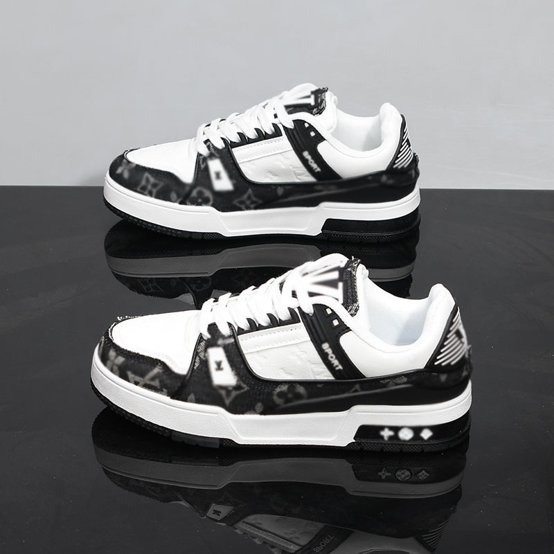 Designer Luxury shoes Spring breathable versatile casual leather sneakers teenagers thick soled height increasing couple's trendy men women sho