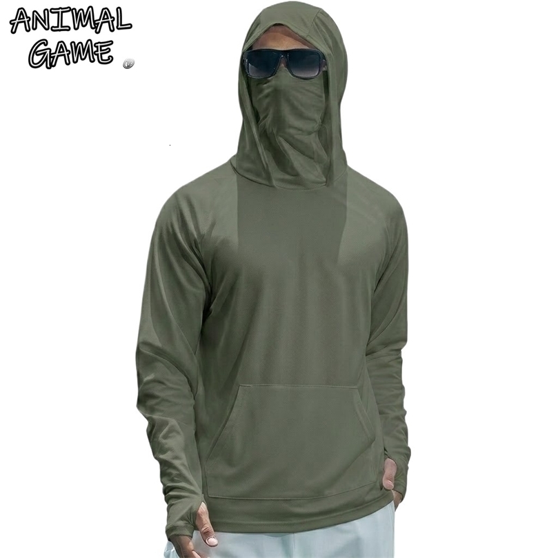 Mens UPF50 Performance TShirt Long Sleeve Summer Hoodie Casual Sun Running Quick Dry Shirts Sunscreen Fishing Ice Silk Tops 260612