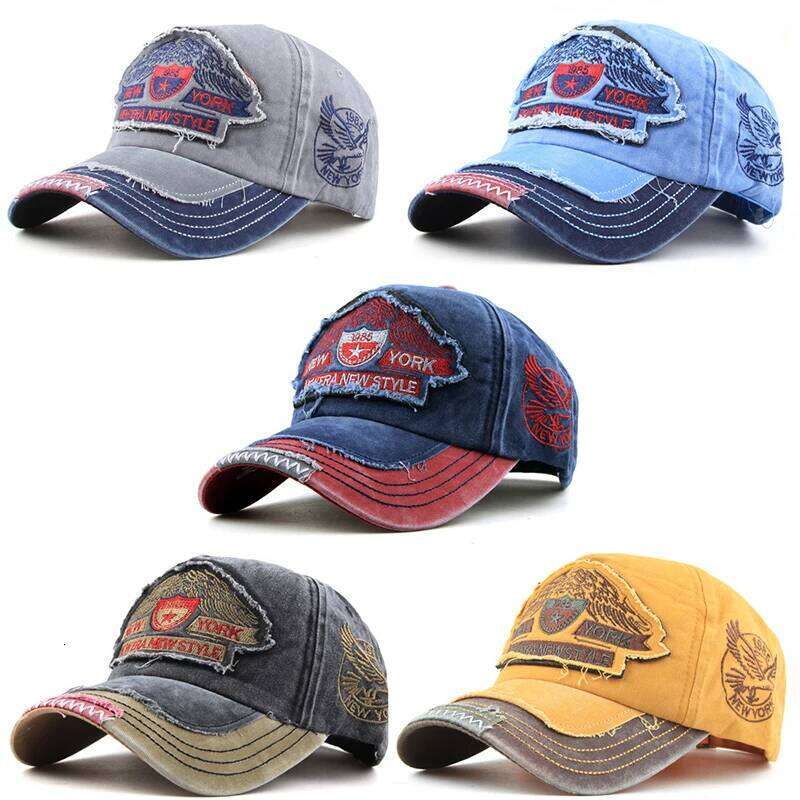 Unisex Washed Cotton Peaked Cap Fashion Letters Adjustable Snapback Baseball Caps For Men Women Hip Hop Dad Trucker Hat Bonnet 26Y0613