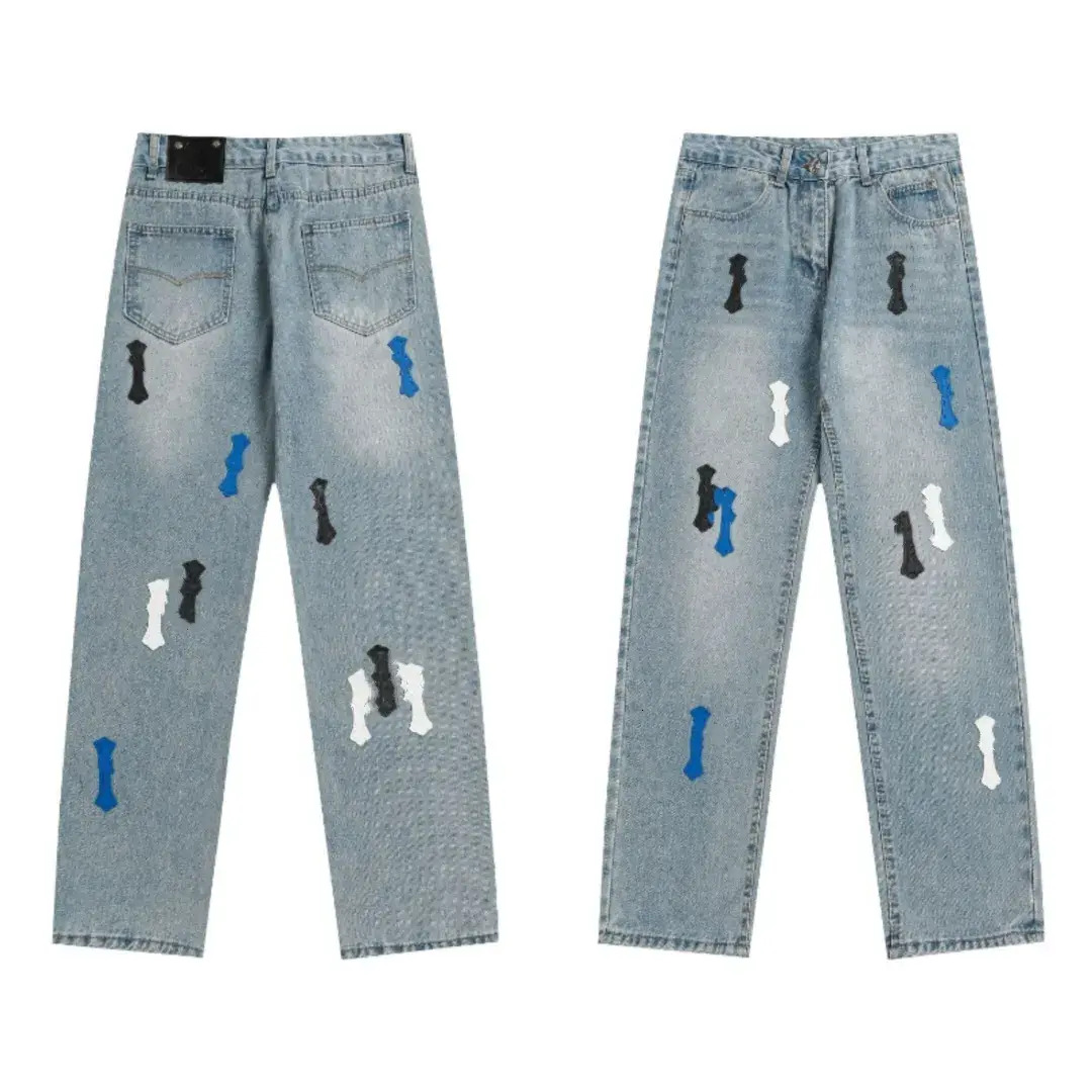 new Chrome Jeans Mens Designer Jeans Baggy Jeans For Mens Jeans Trousers High Quality Pant Classic Jeans Streetwear Hip Hop Chrome Shorts 77