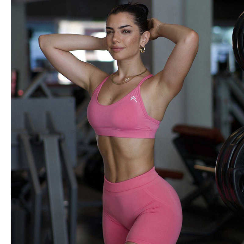 Yoga Womens Tank Top with Beautiful Back Design Includes Chest Pads Shockproof Quick-Dry Sports Fitness Bra L260612