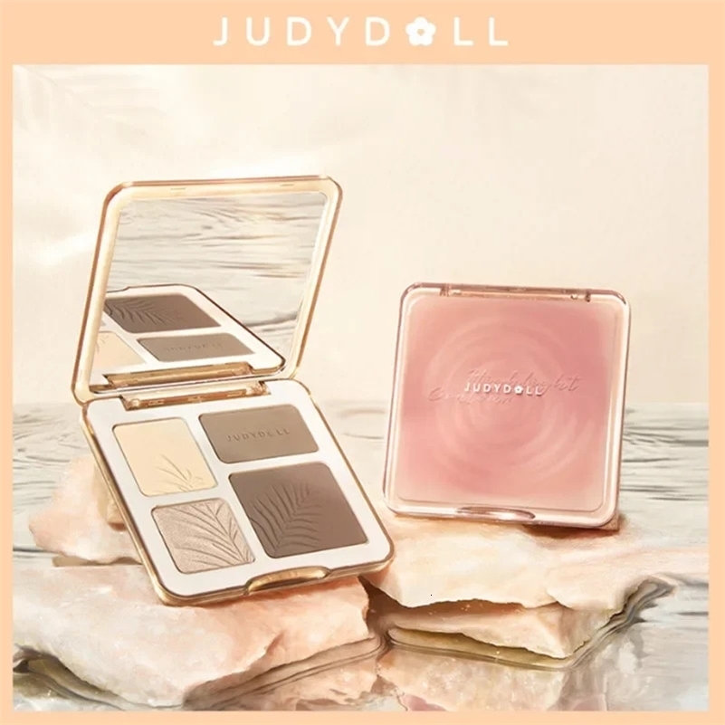 Judydoll Highlighter Contour Bronzer Palette Nude Makeup Natural 3D Nose Shadow Long-Lasting Waterproof Cosmetics Makeup 260527ww