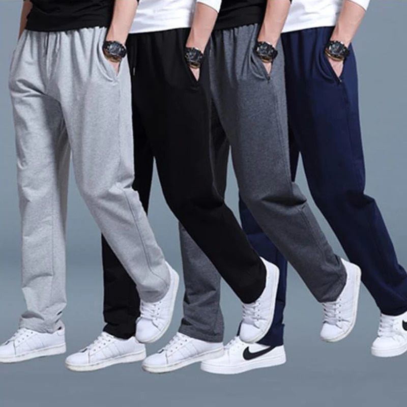 Pure Sportwear Mens Casual Pants Spring Summer Sweatpants Plus Size Loose Straight Trousers Joggers Streetwear 260612