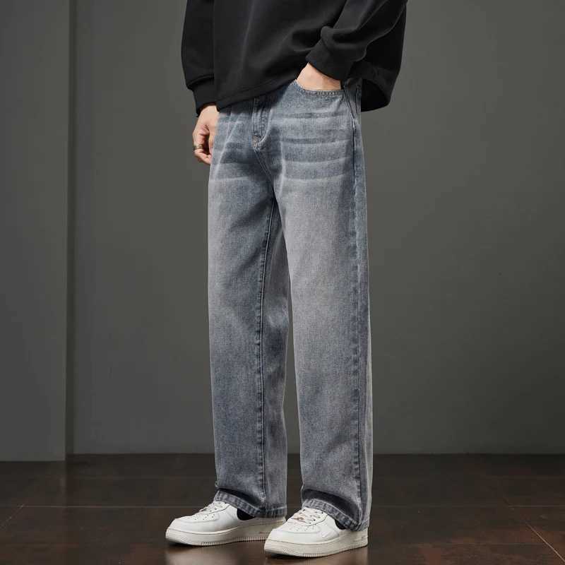 Mens Vintage-Washed Straight-Leg Jeans 2025 Fall/Winter Collection Relaxed-Fit Straight-Leg American Casual Trousers T260410