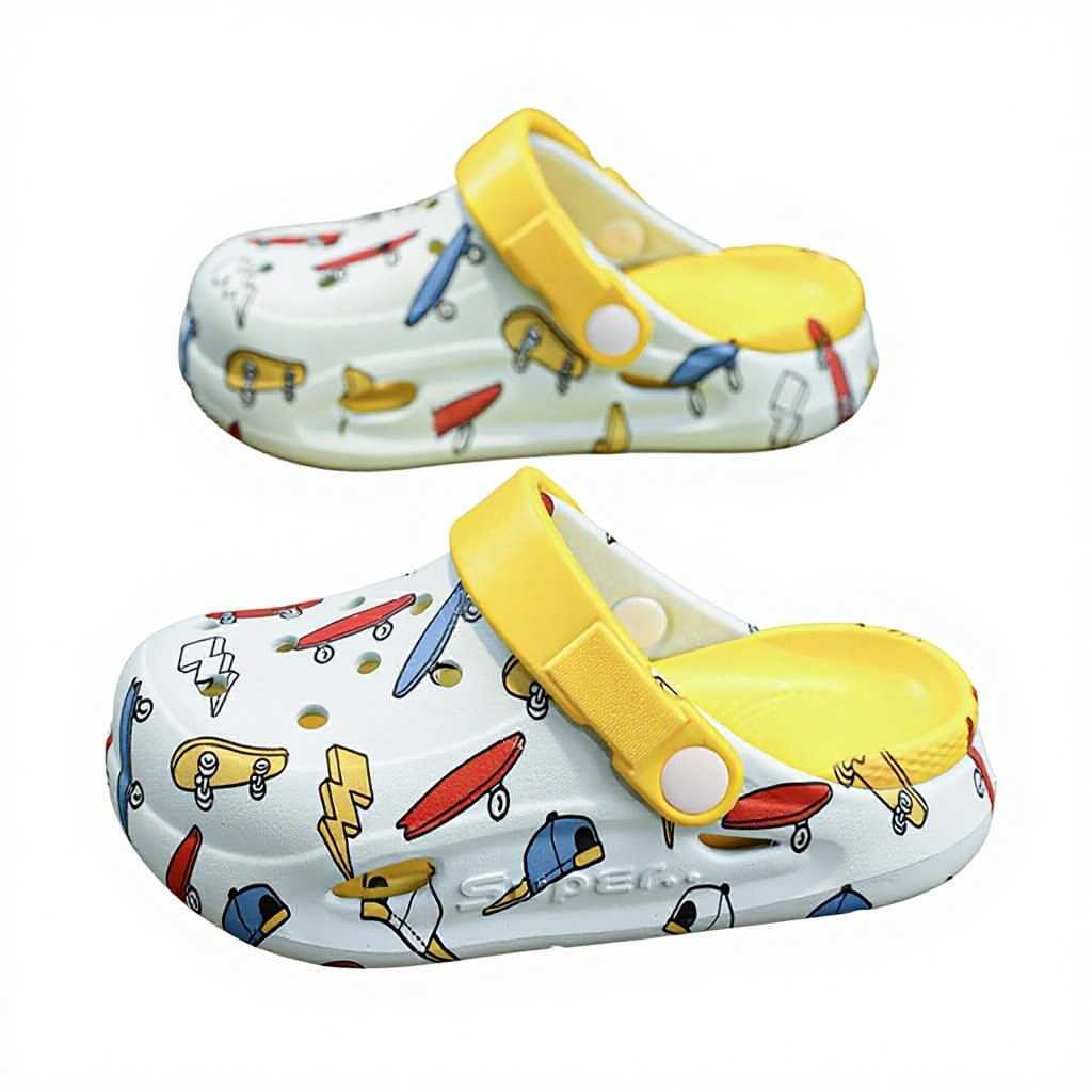 Kids Lightweight EVA - Cool Skateboard Graffiti Garden Shoes - Non-slip Breathable Sandals for Boys Girls L260612CXT1