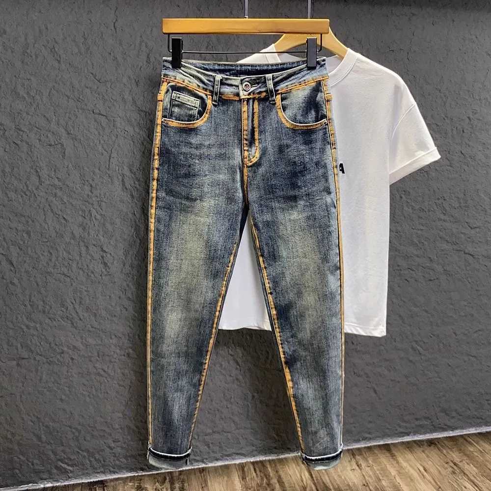 2025 Spring and Autumn New Fashion Trend Retro Straight Stretch Jeans Mens Loose Comfortable Sports High Quality Pants 28-36 T260410