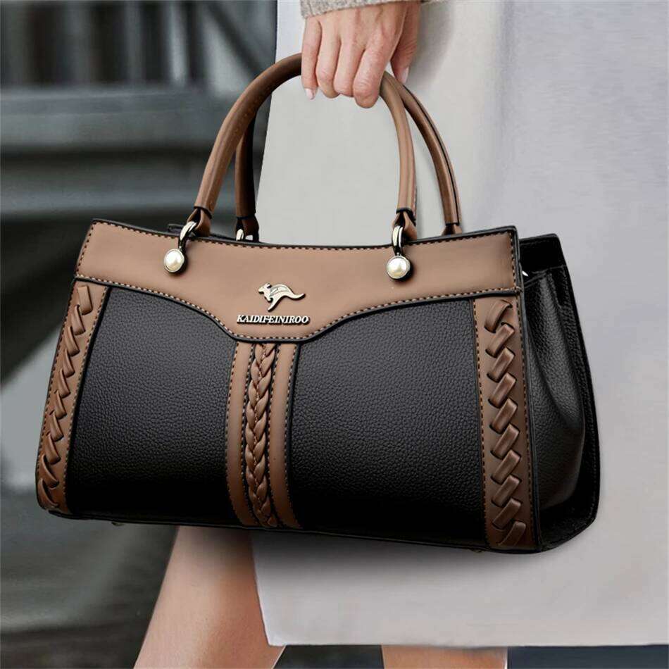 Luxury Designer Multi Layered Handbag 2024 Trendy High Quality Soft Leather Messenger Women's Shoulder Crossbody Bag