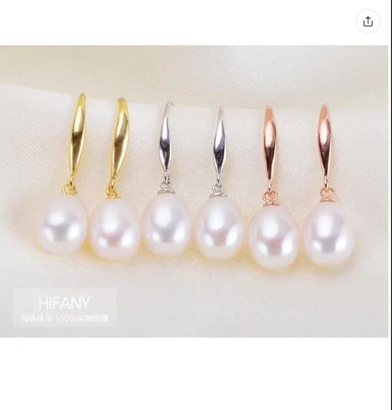 Maize form natural fresh water Earrings S925 pure silver plating platinum 8-9 mm white powder purple stud earrings