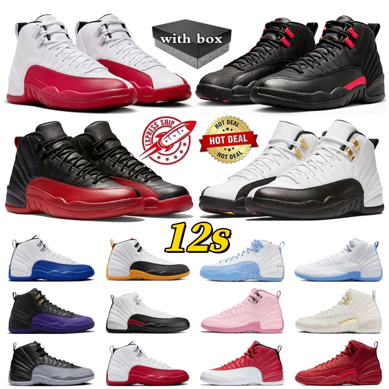 With Box Designer shoes 12s 12 basketball shoes for men women Sneakers Bloodline Taxi Cherry Playoffs Pearl Pink Blueberry Purple Brilliant Wolf Gre