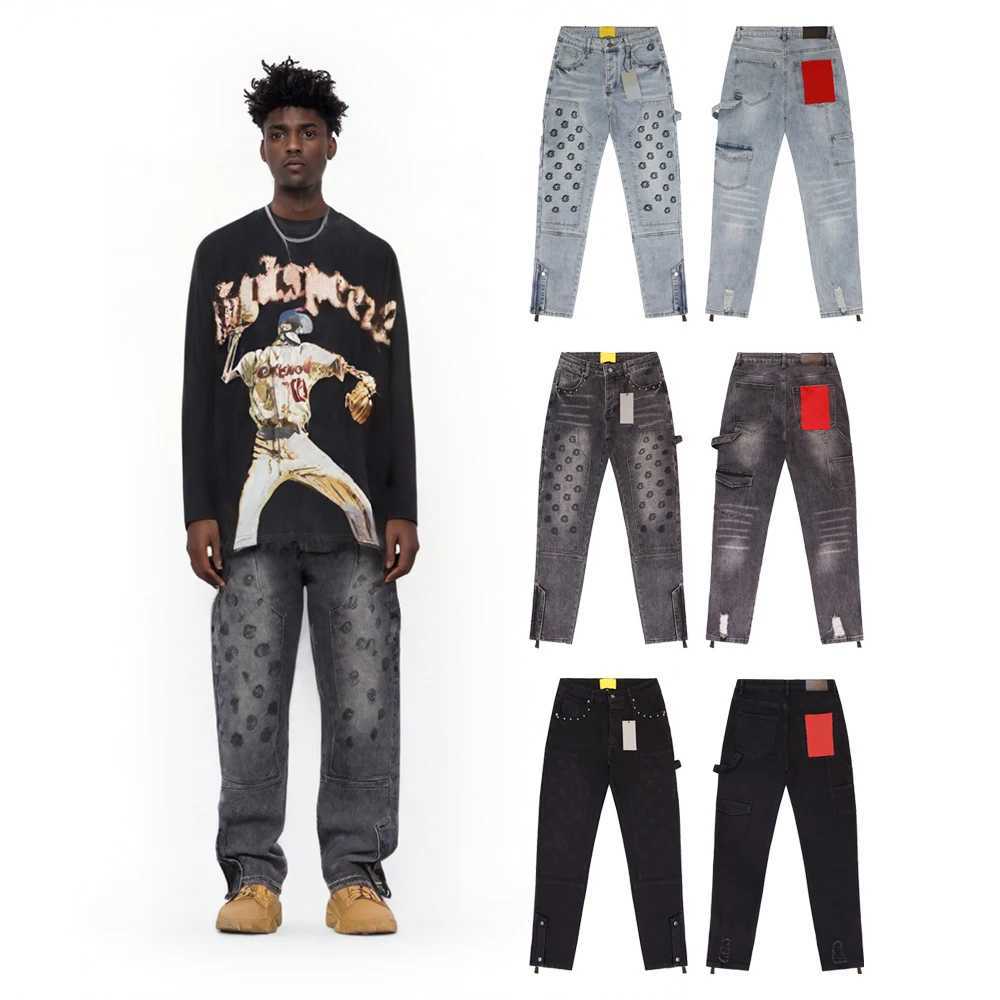 Y2k Baggy Denim Embroidery Hiphop Rock Revivals Jeans Street Style Retro Distressed Streetwear Clothing Mens Zipper Cuffs Jeans T260410
