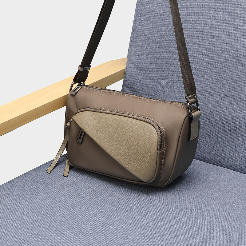Versatile Oxford Cloth Shoulder for Women 2026 New Casual Cowhide Large Capacity Crossbody Bag Genuine Leather Women's Small Backpack