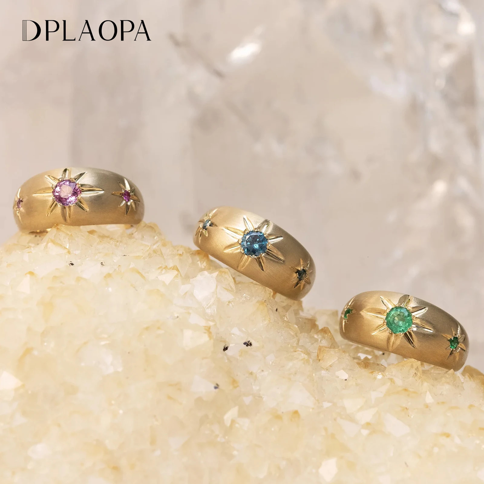 DPLAOPA 925 Sterling Silver Colorful Zircon CZ Open Adjustable Ring 2025 Fine Fashion Party Women Rock Punk Jewelry Gift 260608
