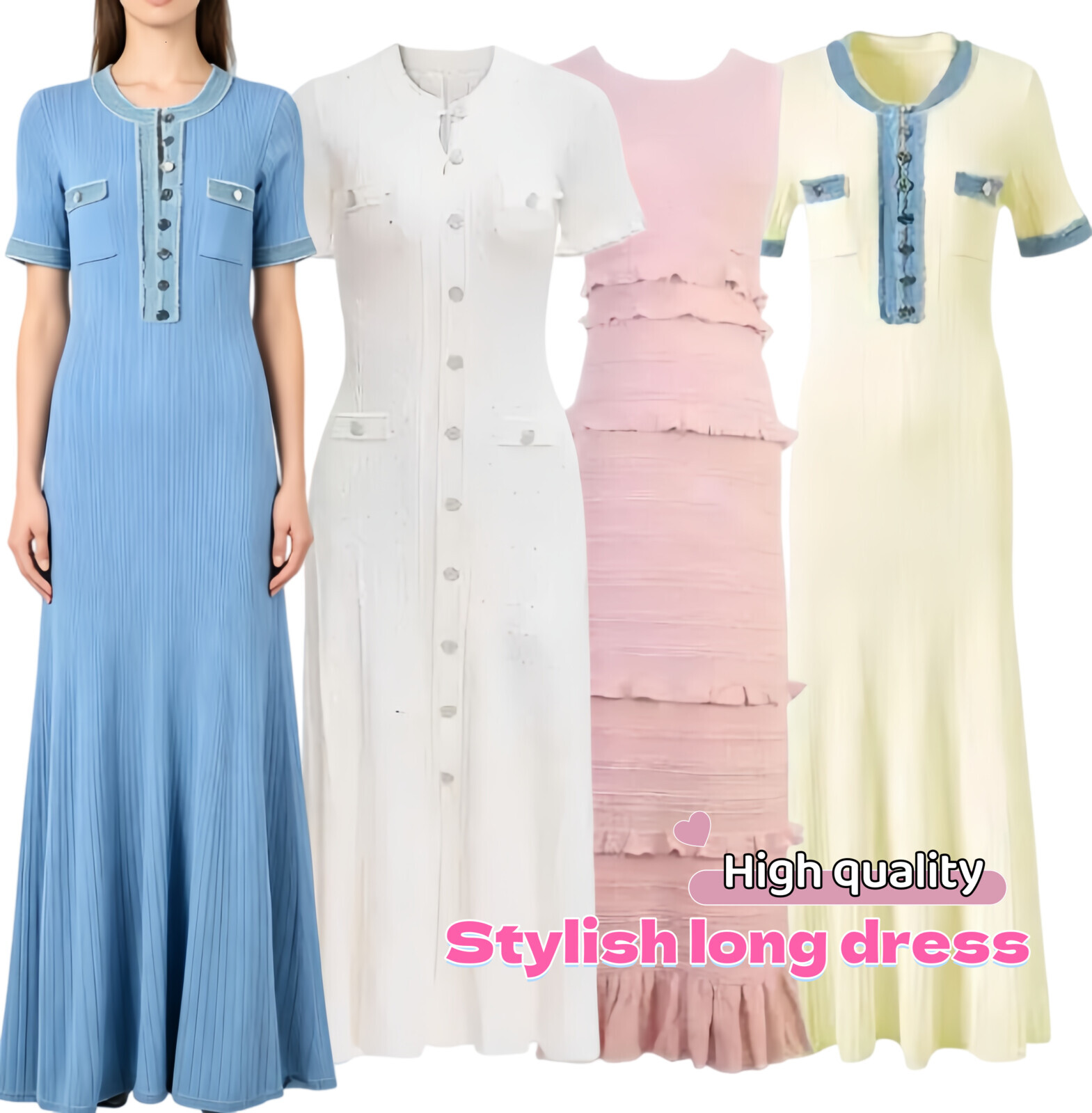 Sandro Dress Designer Dress For Woman French Elegant Fashionable Early Spring New Womens Vestidos Hem Long Robe Simple Waist Knitted Long Dress F-image-1110397000