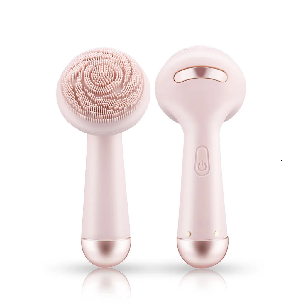 Electric Silicone Facial Brush Cleaner Vibration Roller Massage Pore Cleansing Instrument Waterproof Rechargeable Beauty Tool 260612