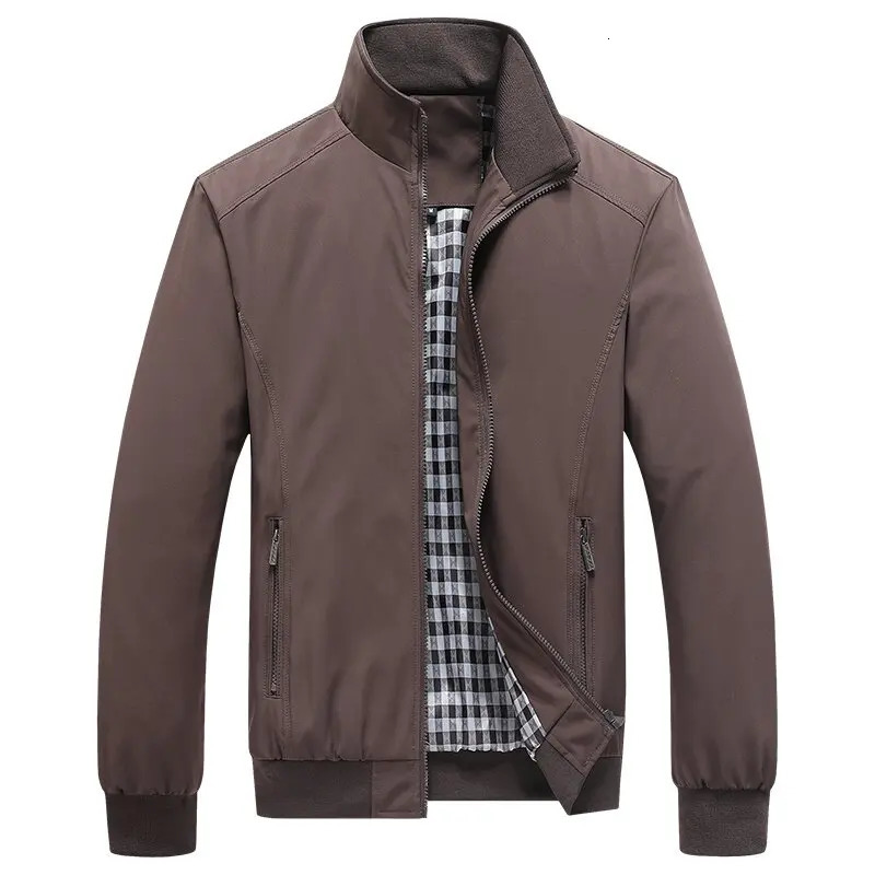 Autumn and Spring Fashion Trend Pure Color Retro Sports Workwear Jacket Mens Casual Loose Comfortable Windproof Plus Size Coat 260612