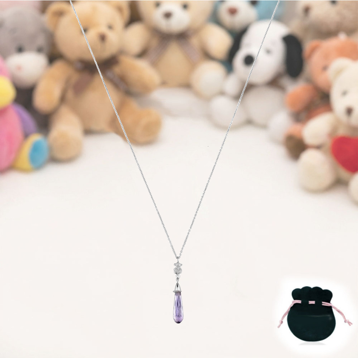 Pendant Necklaces Spain Inspired Bear Charm Necklace 925 Pure Silver Polished Pendant Elegant Luxury Jewelry Casual Daily Party Decoration Present f
