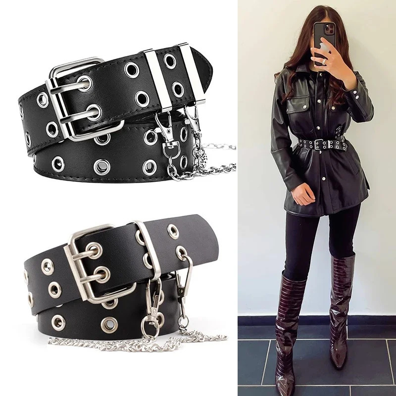 Unisex Jeans Belt Punk Gothic Belts for Women Men Waist Corset Cinturon Mujer Chain Ketting Riem High Quality Cummerbunds Belts 260612
