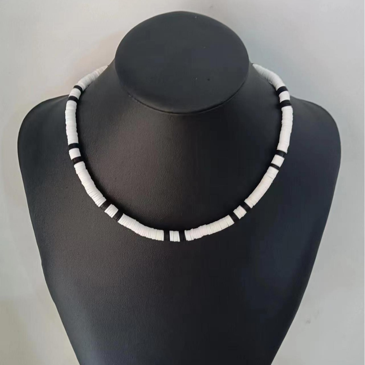 best-selling accessories: black and white simple soft clay necklaces, bohemian style vintage versatile necklaces wholesale