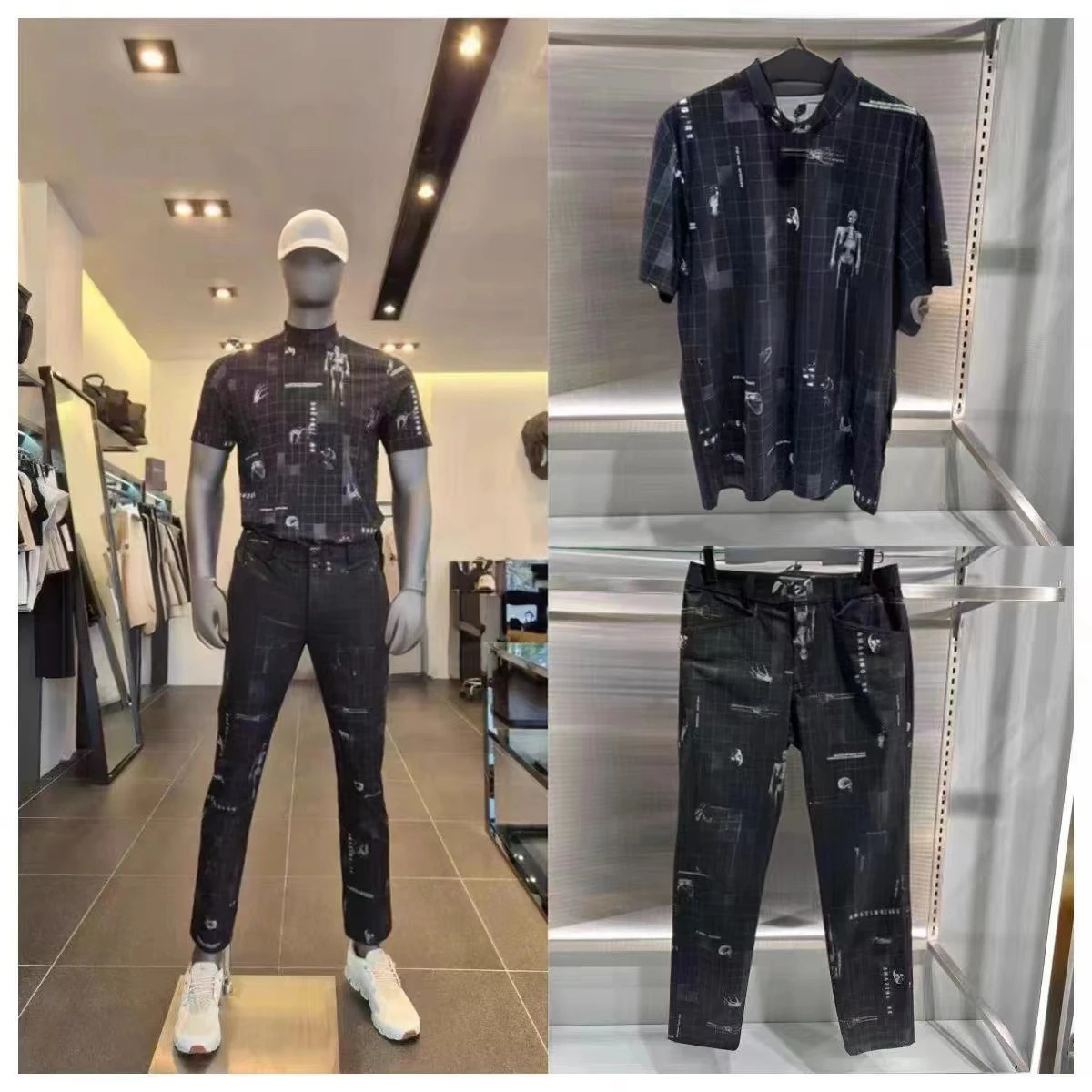 Mens Golf High Quality Summer AMAZINGCRE Top Breathable QuickDrying Perspiration Sports ShortSleeved Polo Shirt Pants 260613