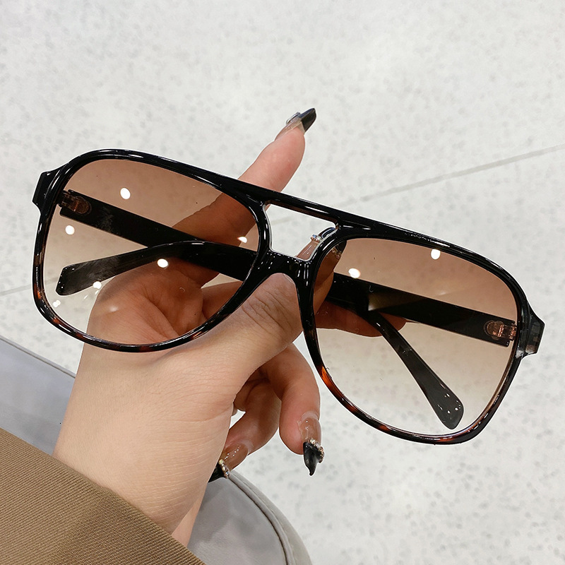 High quality New Fashion Retro Personality Full Frame Oval Ocean Lens Street Trendy European and American Style High-Value Sunglasses