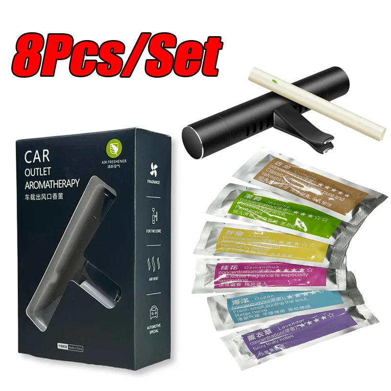 8Pc/Set Car Air Vent Perfume Car Air Freshener Flavoring Smell Aroma Car Perfumes Air Freshener Parfum Auto Interior Accessories 260610