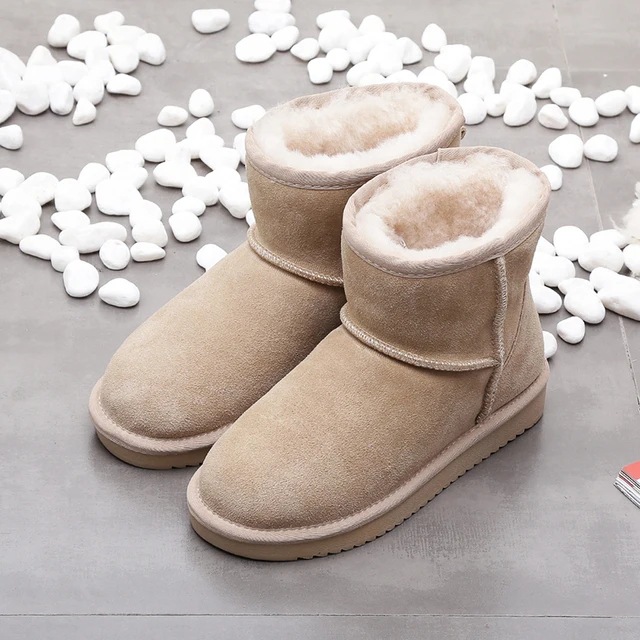 hot Free shipping designer Snow Boots Simple solid color snow boots for commuting versatile and warm boots