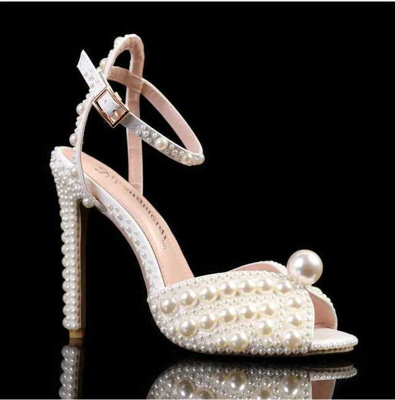 Designer Shoe 2026 New Famous luxury High Thin Heels Shallow Mouth Rhine Pearl Womens Single Shoes Wedding Dress Bridal Shoesx Free Shipping Free Sh