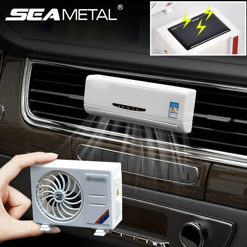 SEAMETAL Car Perfume Diffuser Solar Air Conditioner Shape Decorative Air Freshener Air Outlet Car Aroma Fragrance Tablet 260610