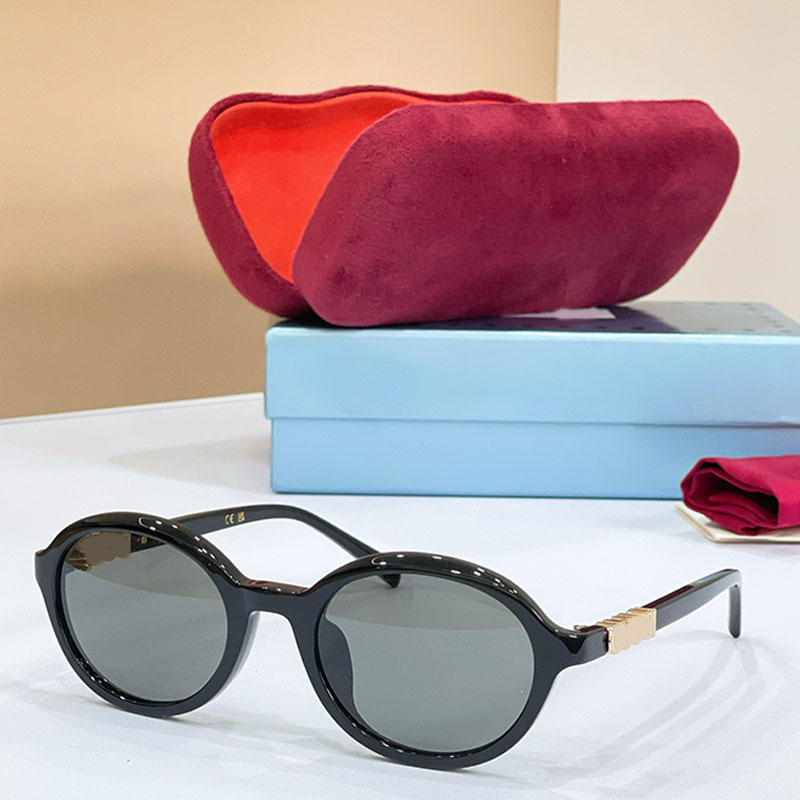 Womens Round frame Sunglasses Mens Fashion Designer Simple Glasses 2033SA Black Lens Acetate Frame Outdoor Classic Driving Sun Glasses
