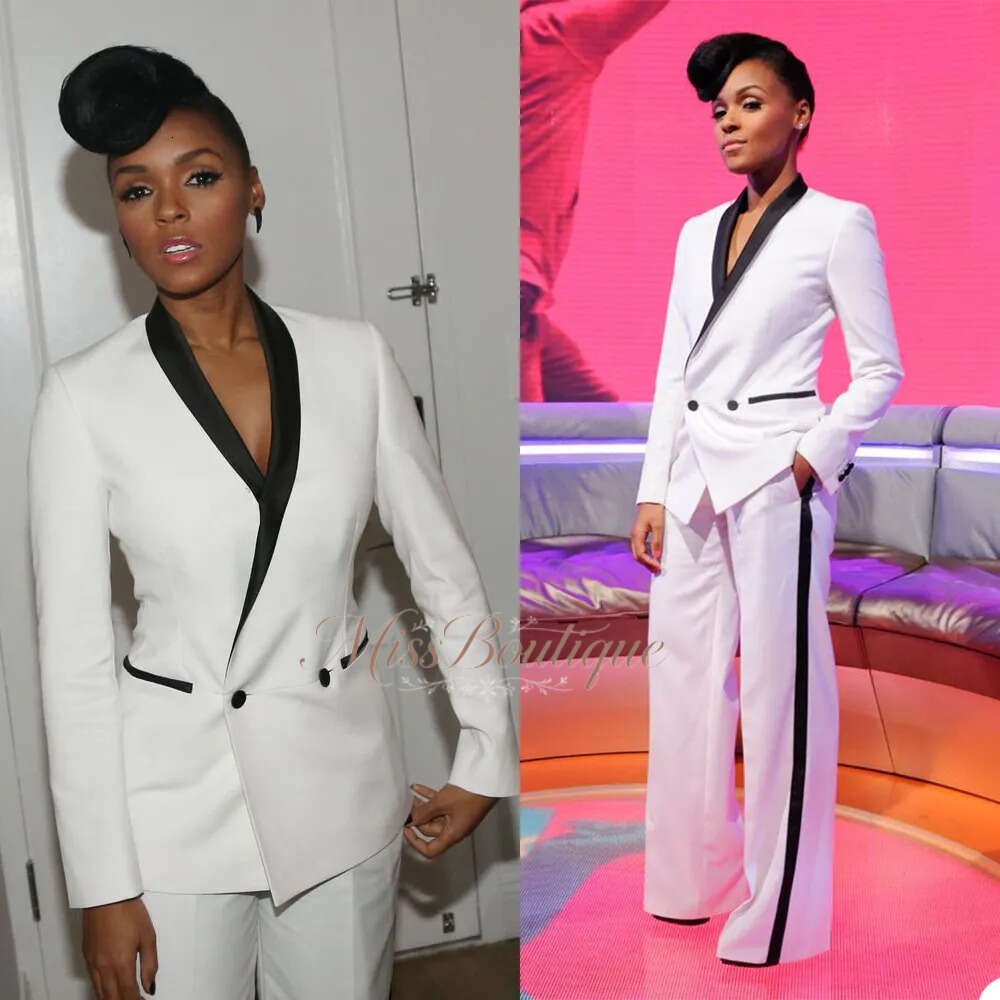 Fashion White Mother Of The Bride Suits Double Breasted Shawl Lapel Women Ladies Evening Party Tuxedos Formal Wear For Wedding Q613